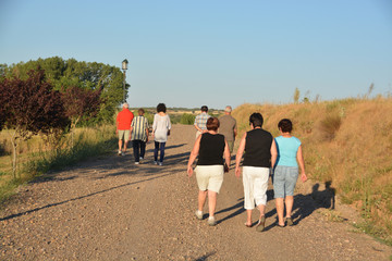 caminando por el campo