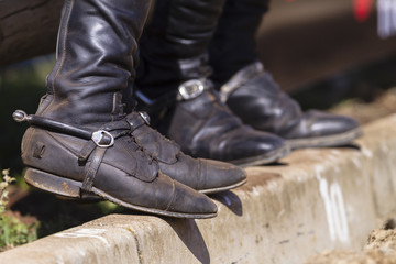 Riders Boots Spurs Horse Show Jumping 