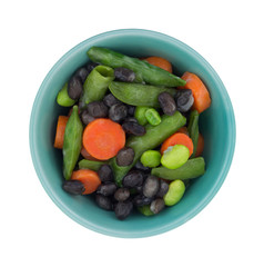 Small bowl of buttered vegetables