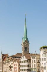 Zürich, Altstadt, Stadt, Fraumünster, Kirche, Stadthausquai, Münsterbrücke, Schweiz