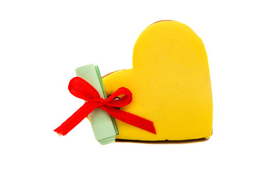 Cookies heart with wishes