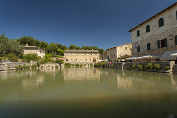 Fototapeta na wymiar Tuscany thermal waters in Bagnio Vignoni