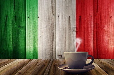 coffee and flag