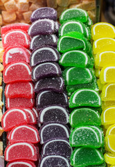 Background of mixed turkish sweets