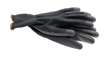 Gardening gloves on a white background