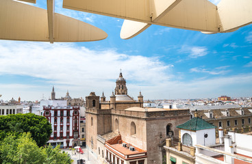 Naklejka premium Cityscape downtown of Sevilla, Spain
