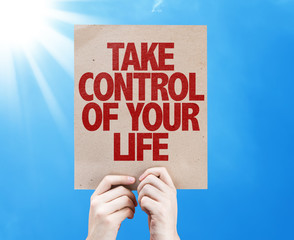 Take Control of Your Life card with sky background