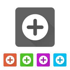 Fototapeta premium App Icon Long Shadow - 5 Colors