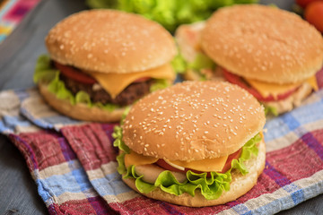 home made burgers