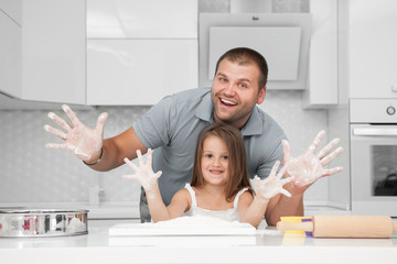 pregnant in the kitchen with the family cook to eat