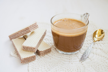 coffee and wafers