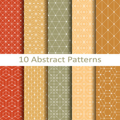 set of ten abstract patterns