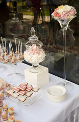 Dessert table for a wedding party 