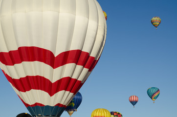 Fototapeta premium Hot air balloon in flight