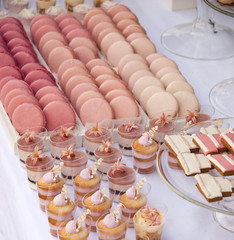 Dessert table for a wedding party 