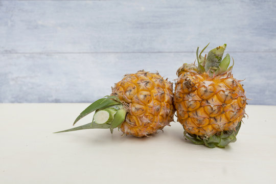 Thai mini pineapple with space on background