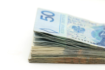 plik pieniędzy, złotówki