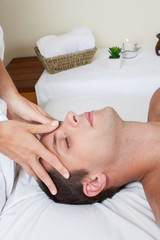 Fototapeta na wymiar Man receiving massage
