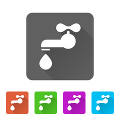 Fototapeta premium App Icon Long Shadow - 5 Colors