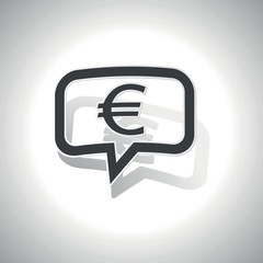 Curved euro message icon