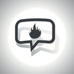 Curved fire message icon