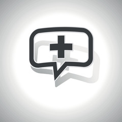 Curved plus message icon