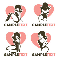 vector collection of pinup girls logo