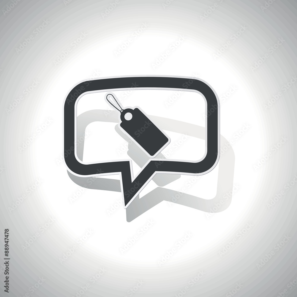 Poster curved string tag message icon