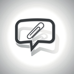 Curved paperclip message icon