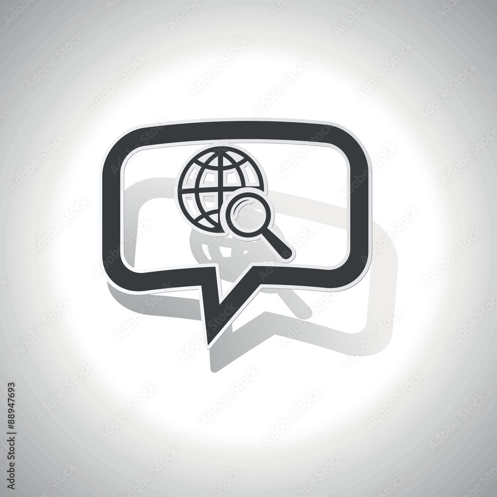 Poster curved global search message icon