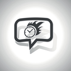 Curved burning time message icon