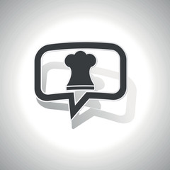 Curved chef hat message icon