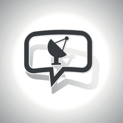 Curved satellite dish message icon