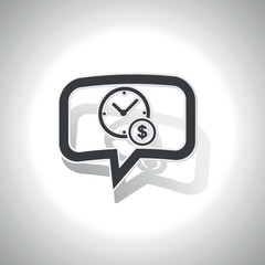 Curved time money message icon