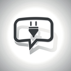 Curved plug message icon