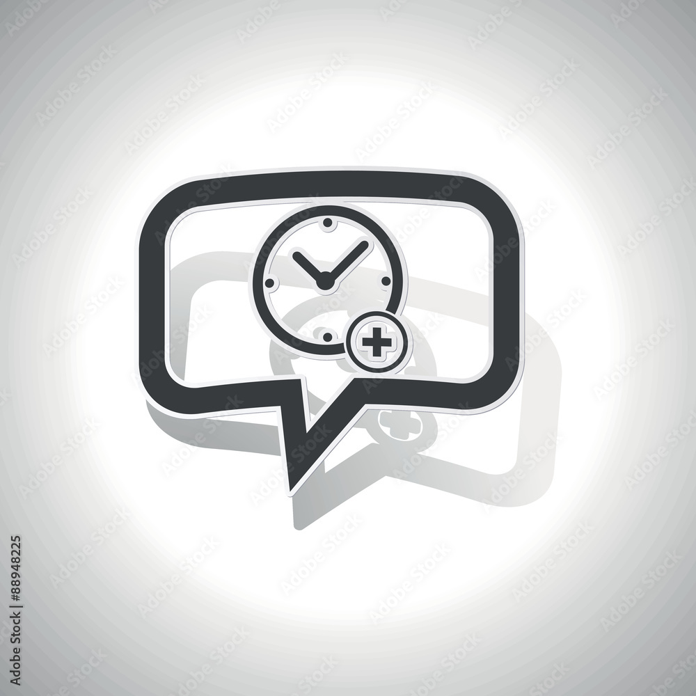 Poster curved add time message icon