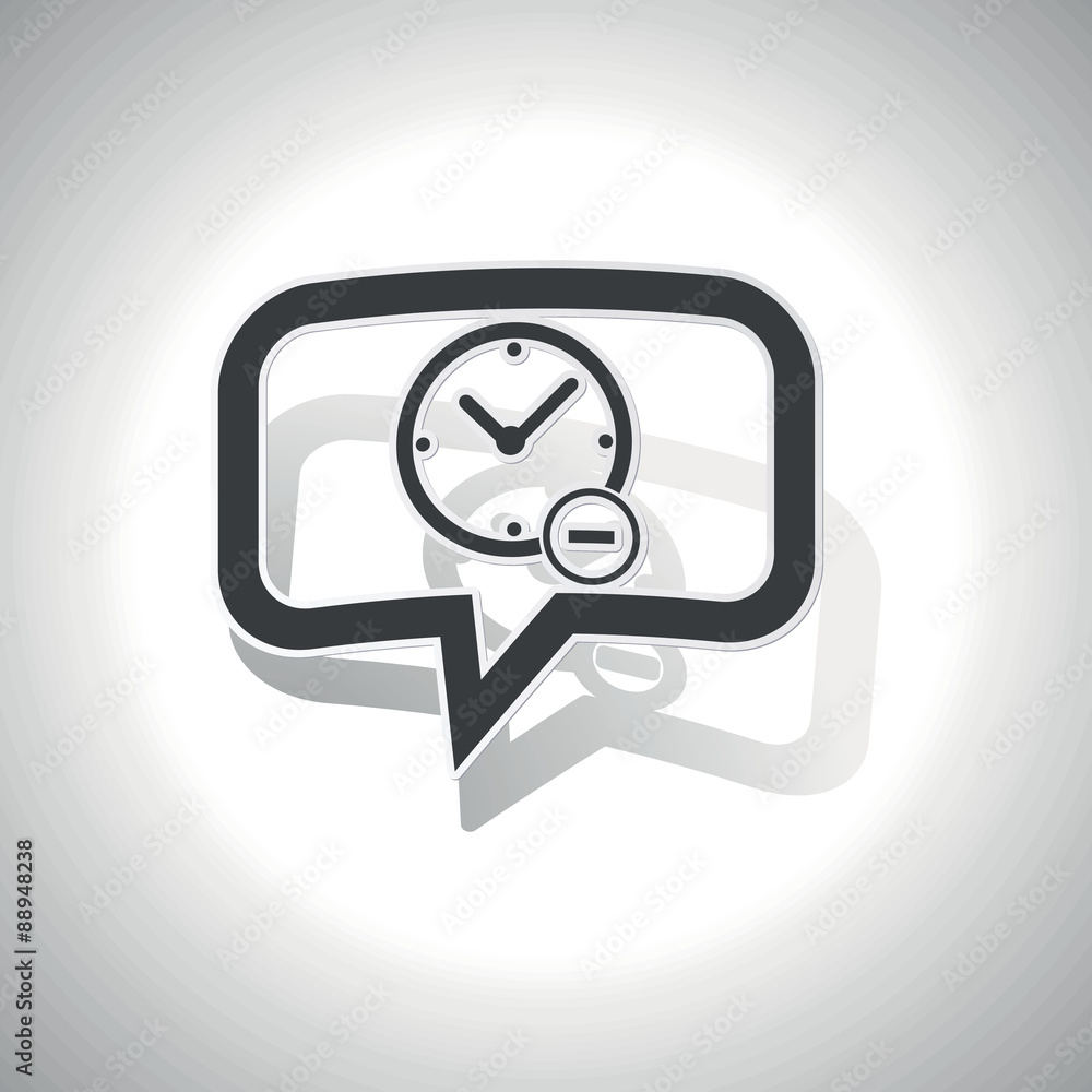 Poster curved reduce time message icon