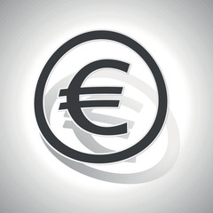 Curved euro sign icon