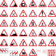 the vector information of the triangular road signs