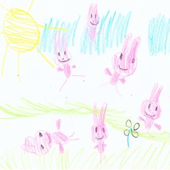 Fototapeta na wymiar Children Drawing