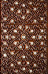 islamic pattern wooden engraving