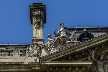 Details of Petit Palais des Champs-Elysees in Paris, France.