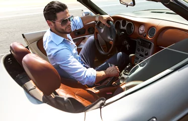 Foto op Plexiglas Handsome man near the car. Luxury life. © ASjack
