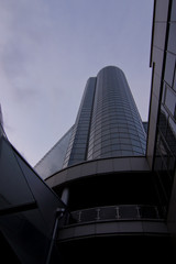 Glass library in Minsk (Belarus) in the shape of a diamond