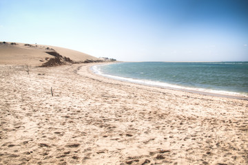 Fototapeta na wymiar White beach on the Bazaruto Islands near Vilanculos in Mozambique 