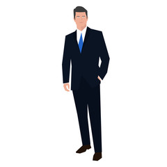 Businessman flat style vector illustration