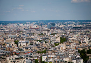 View of Paris from the Eiffel Tower  .