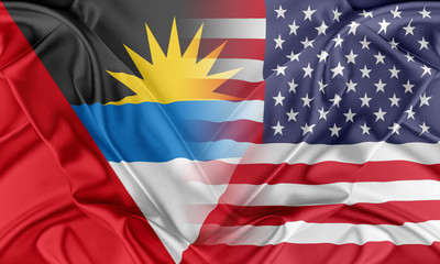 Fototapeta premium USA and Antigua and Barbuda