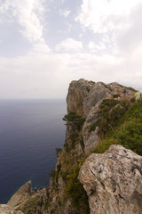 Beautiful rocks, sea and coast line of Mallorca island in Spain