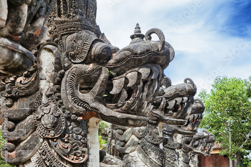 Traditional Indonesian Art And Symbol Of Balinese Hindu Religion Faces Of Mythological
